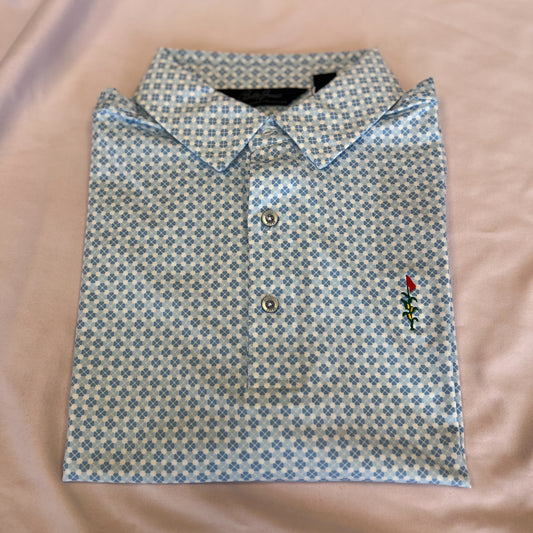 Men's Performance Clover Gingham Print Polo